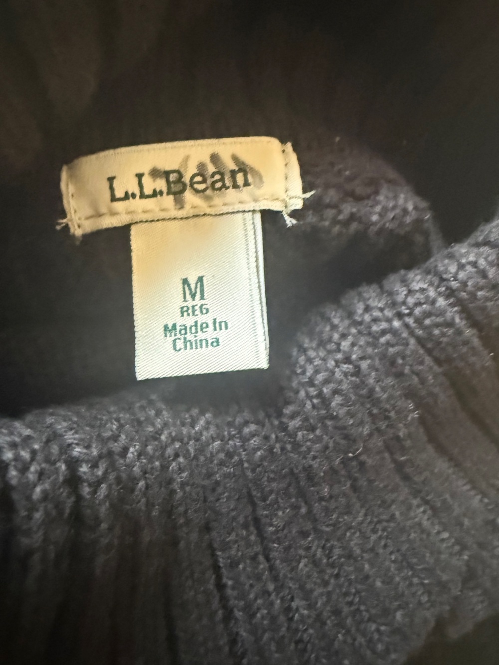 L.L. Bean Signature Black Cable-Knit Turtleneck Sweater - Women - Picture 3 of 7